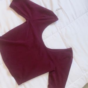 Burgundy crop top